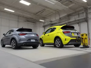 A car testing facility used EVA foam to dampen the noise produced during vehicle tests. The foam was effective in reducing mid-range frequencies but less so for high-frequency noises.