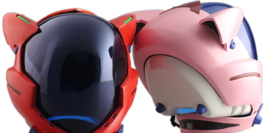 Anime cosplay, the cosplayer with the hat, the helmet with shining eyes, as if he could see through everything. The hair on the hat is soft and delicate, like soft wool, while the eyes sparkle with a spiritual light, as bright as stars. This helmet is a symbol of the characters in the anime, representing infinite possibilities and dreams. It symbolizes courage, wisdom and creativity, allowing us to move forward on the path of chasing freedom.