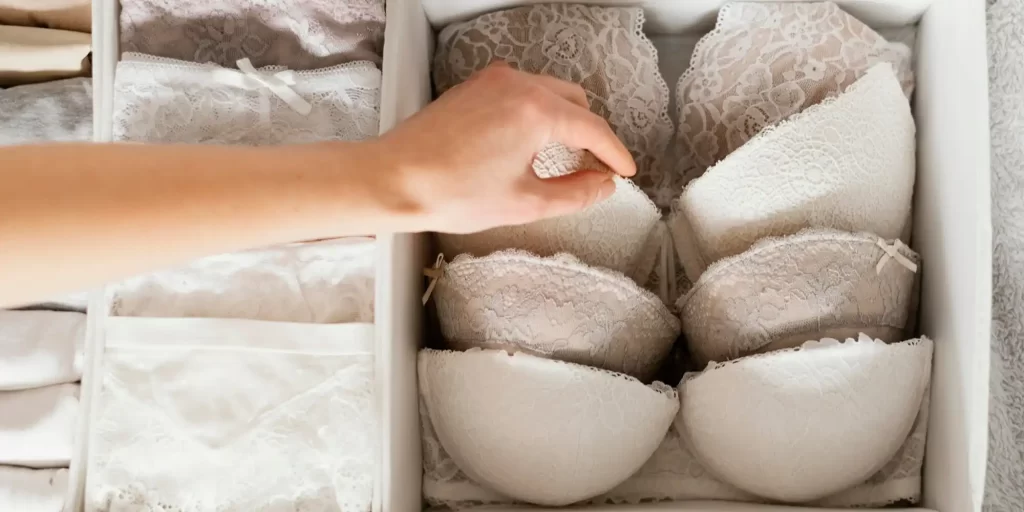 There were all kinds of bras in the drawer.