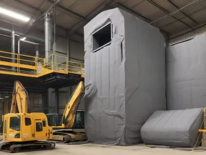 An industrial plant used EVA foam for partial soundproofing around heavy machinery. While the foam didn't entirely block out the noise, it did reduce it to a more tolerable level.