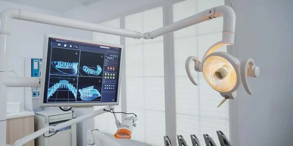 The focus seems to be on a screen displaying dental scans, which indicates the use of technology in dental diagnostics and treatment planning. The title suggests that EVA foam has found a role in the dental care industry, likely due to its properties that could be beneficial in creating dental devices or supports for patients during procedures. EVA foam is a soft yet durable material that can be easily shaped and is comfortable against the skin, making it a potential candidate for various applications in dental care. For instance, it could be used in the production of mouth guards, bite blocks, or cushions that are part of dental chairs to enhance patient comfort during long procedures. Its ease of cleaning and resistance to bacteria also make it a hygienic choice for dental practices.