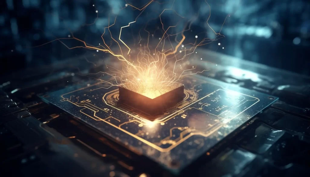 An electronic chip, a complex system of electronic components and circuits with powerful computing, storage and communication capabilities.